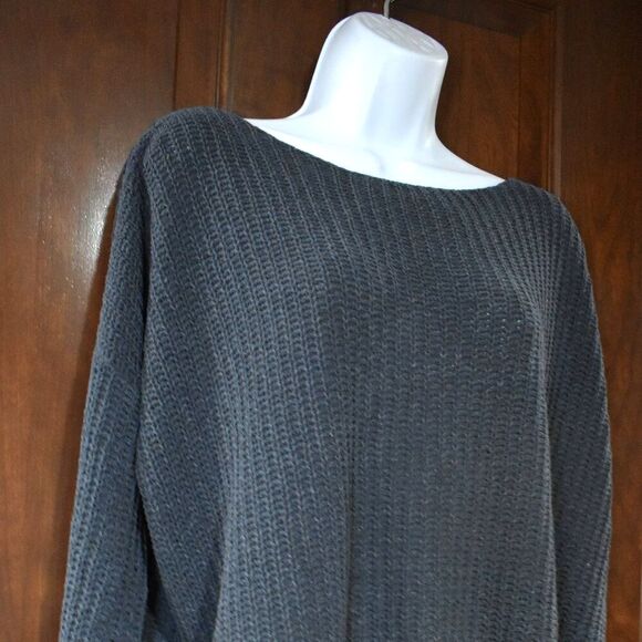 BB Dakota Sweater Womens Size Small Blue Knit Scoop Neck Oversized Pull Over - Picture 5 of 11